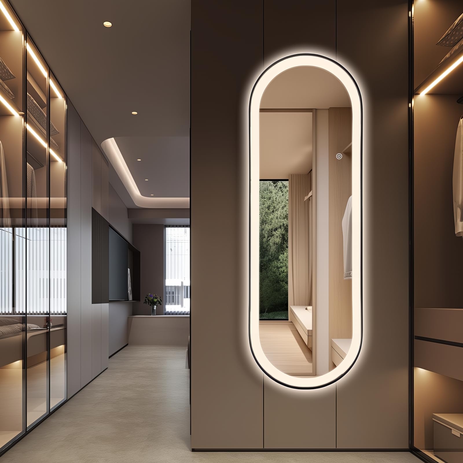 TheiaMo LED Full Body Mirror with Lights, 65