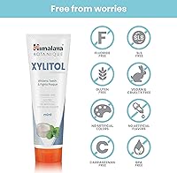 Vista 5 de Himalaya Botanique - Pasta de dientes con xilitol, sabor a menta, pasta de dientes sin flúor para blanquear los dientes, combatir la placa