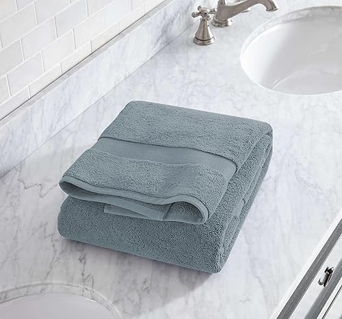 Miniatura 2 de Delara Toallas de felpa 100% algodón orgánico de 650 GSM, secado rápido, juego de toallas de 6 piezas, certificado GOTS, certificado Oeko-Tex, 1