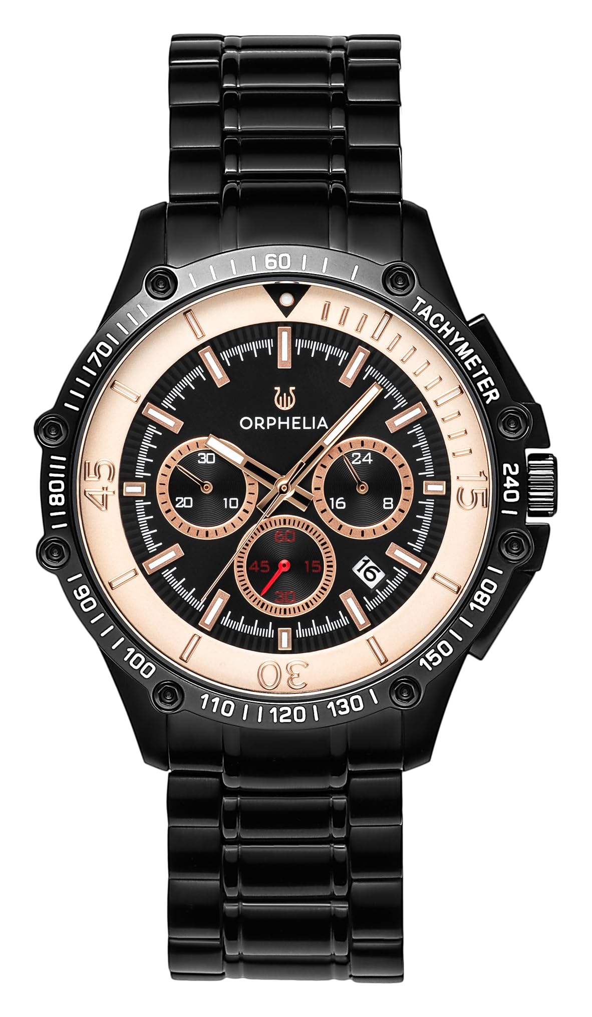 ORPHELIA Mens Quartz Watch, Chronograph Display and Stainless Steel Strap OR82812