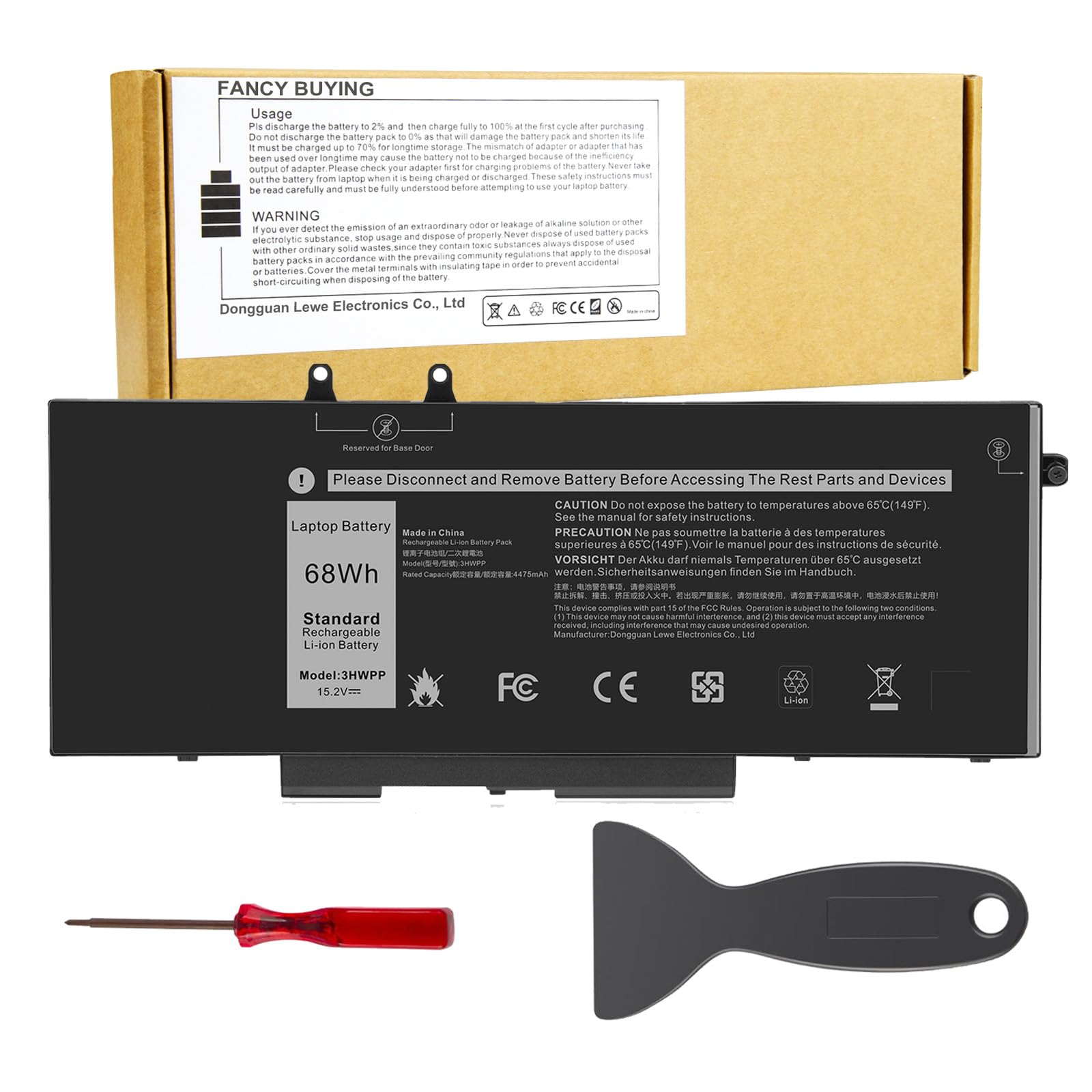 Fancy Buying 3HWPP Laptop Battery for Dell Latitude 5401 5410 5411 5501 5510 5511 Precision 3541 3551 INSPIRON 7706 2-in-1 INSPIRON 17 7500/7506 2-in-1 03HWPP 10X1J N2NLL 1VY7F 3YNXM 451-BCMN