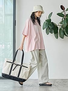 Amazon | [コーエン] ビット付きキャンバストートバッグLサイズ