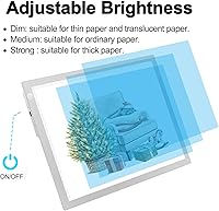 Vista 6 de Caja de trazado de luz LitEnergy con batería recargable, ultradelgada, ajustable, con alimentación USB, luz LED Artcraft, tamaño A4, para dibujo