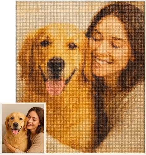 Miniatura 1 de Maydear - Juego de pintura de diamante 5D de bricolaje, pequeño y sencillo para principiantes, con marco blanco para niños, de 6 x 8