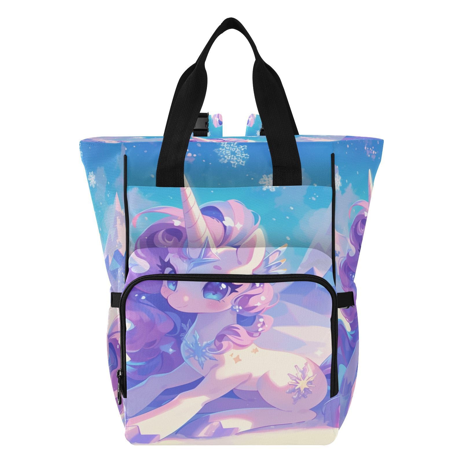 Dibujos Animados Lindo Unicornio Bolsa de Pañales Mochila de Viaje Gran Capacidad Bolsas para Mamá Papá Mujeres Niñas