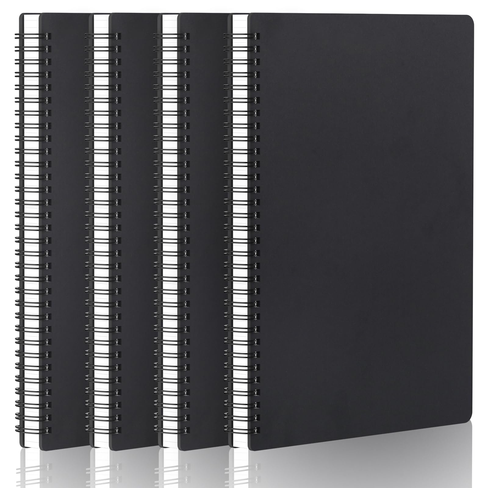 Yarotm Cuaderno A4 Pequeño Cuadriculado - Pack 4 Libretas Espiral A4 Cuadrícula 5x5 mm - Cuadernos de Anillas Tapa Dura, 60 Hojas / 120 Páginas, 21x29.2cm
