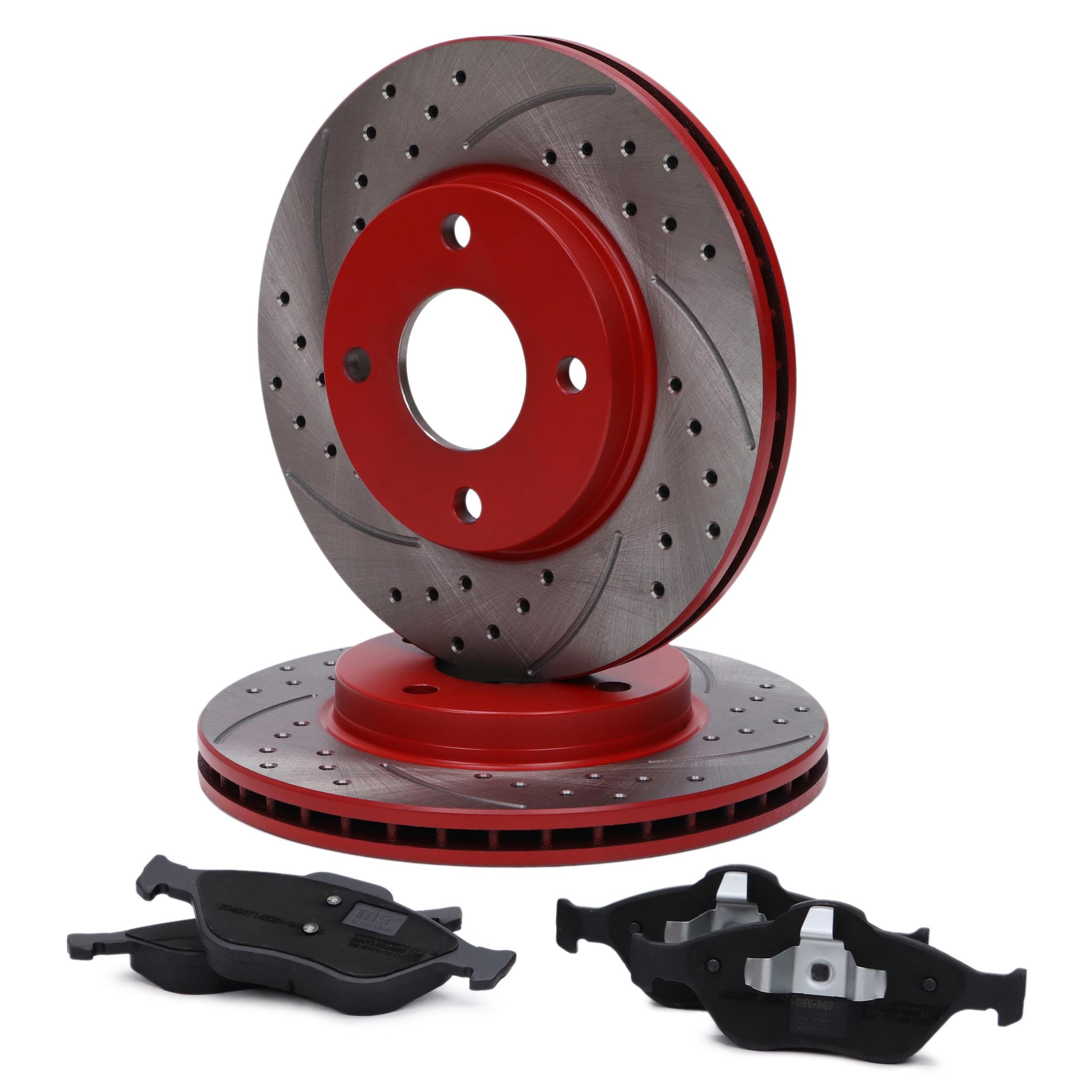MASTER-SPORT Set Di Dischi Disco Freno Assale anteriore 258 ventilato - Pastiglia Freno Compatibilità con FORD Fiesta Mk5 Hatchback JH1, JD1, JH3, JD3 FUSION JU Fiesta Mk4 Hatchback JAS, JBS KA RB