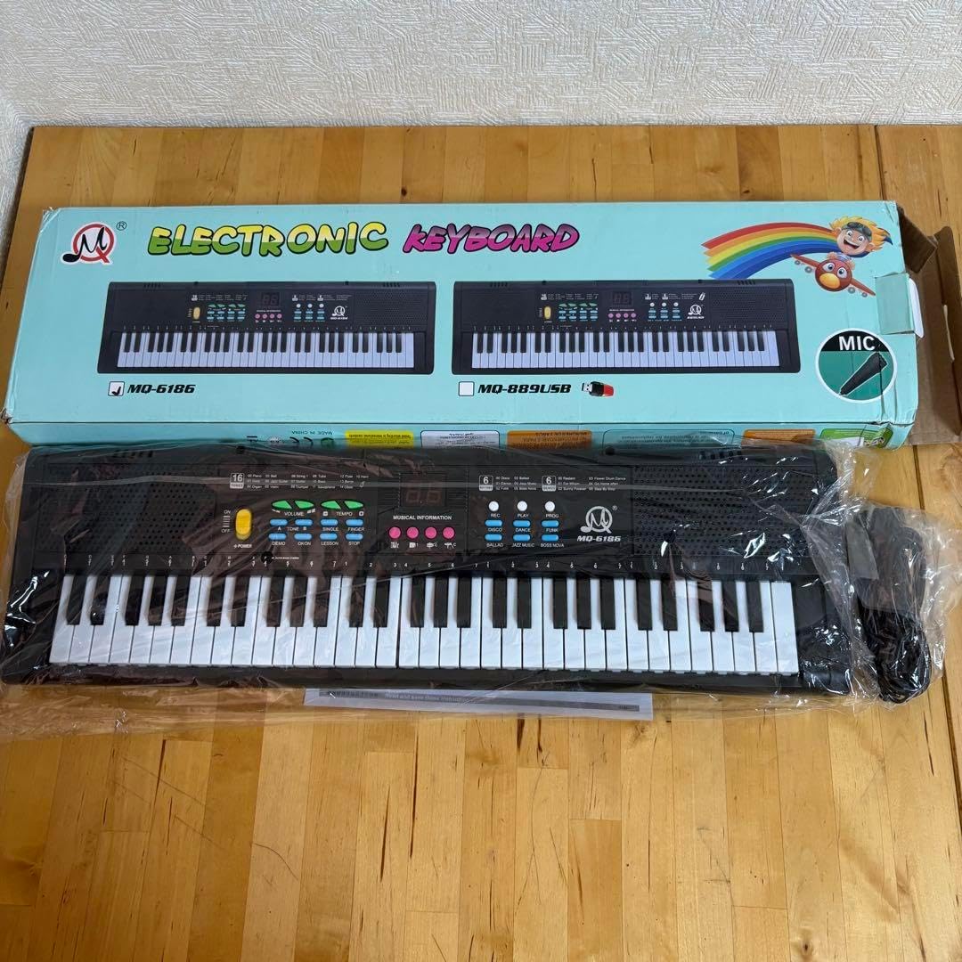 電子ピアノ 61鍵盤 16種類音色 6種類リズム 子供 初心者 練習用