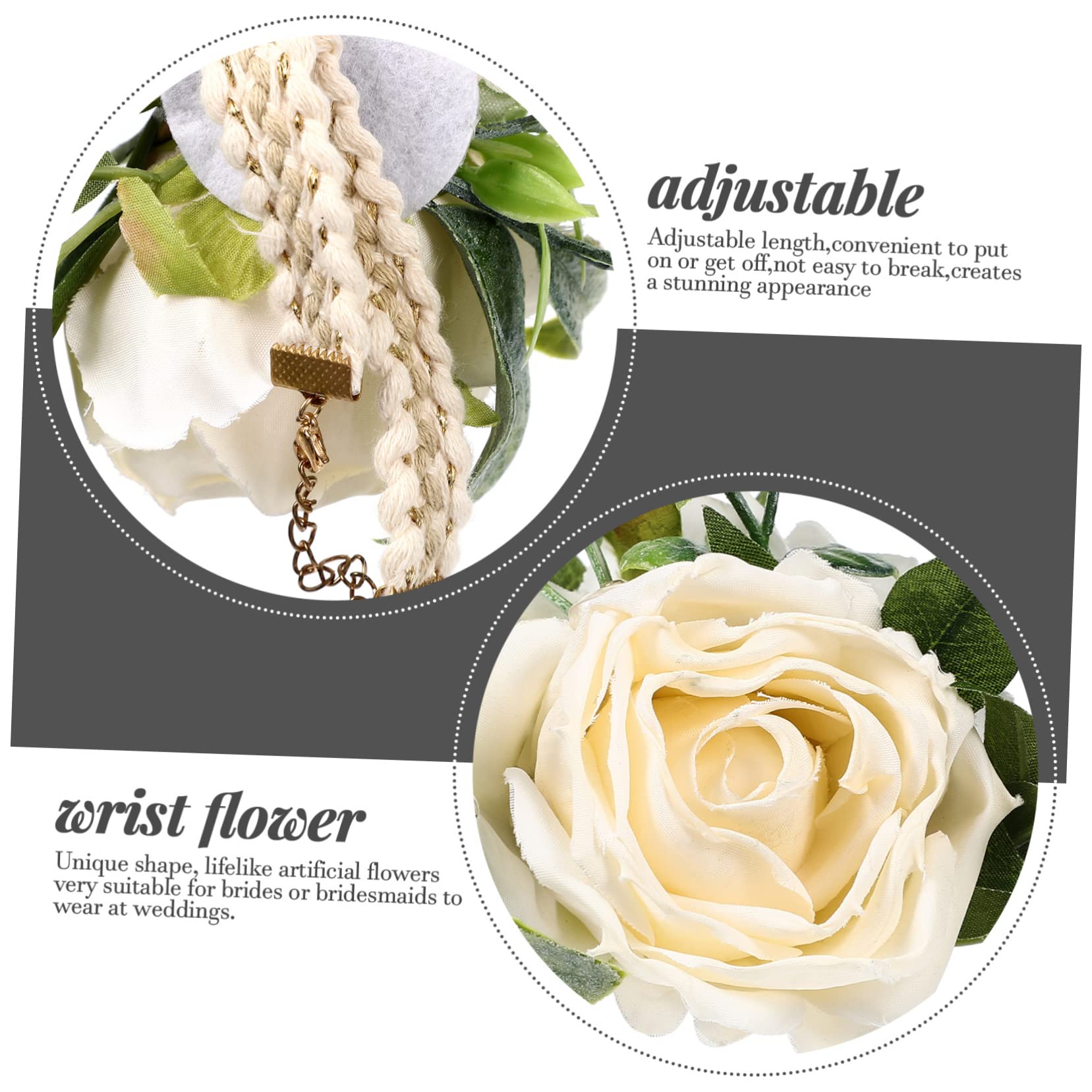 5pezzi Bracciale Artificiali Rosa Cerimonie e Decorazioni Nuziali Accessorio Per Bride e Damigelle