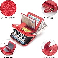 Vista 5 de Estuche organizador de tarjetas de crédito RFID, Rojo -, Minimalista