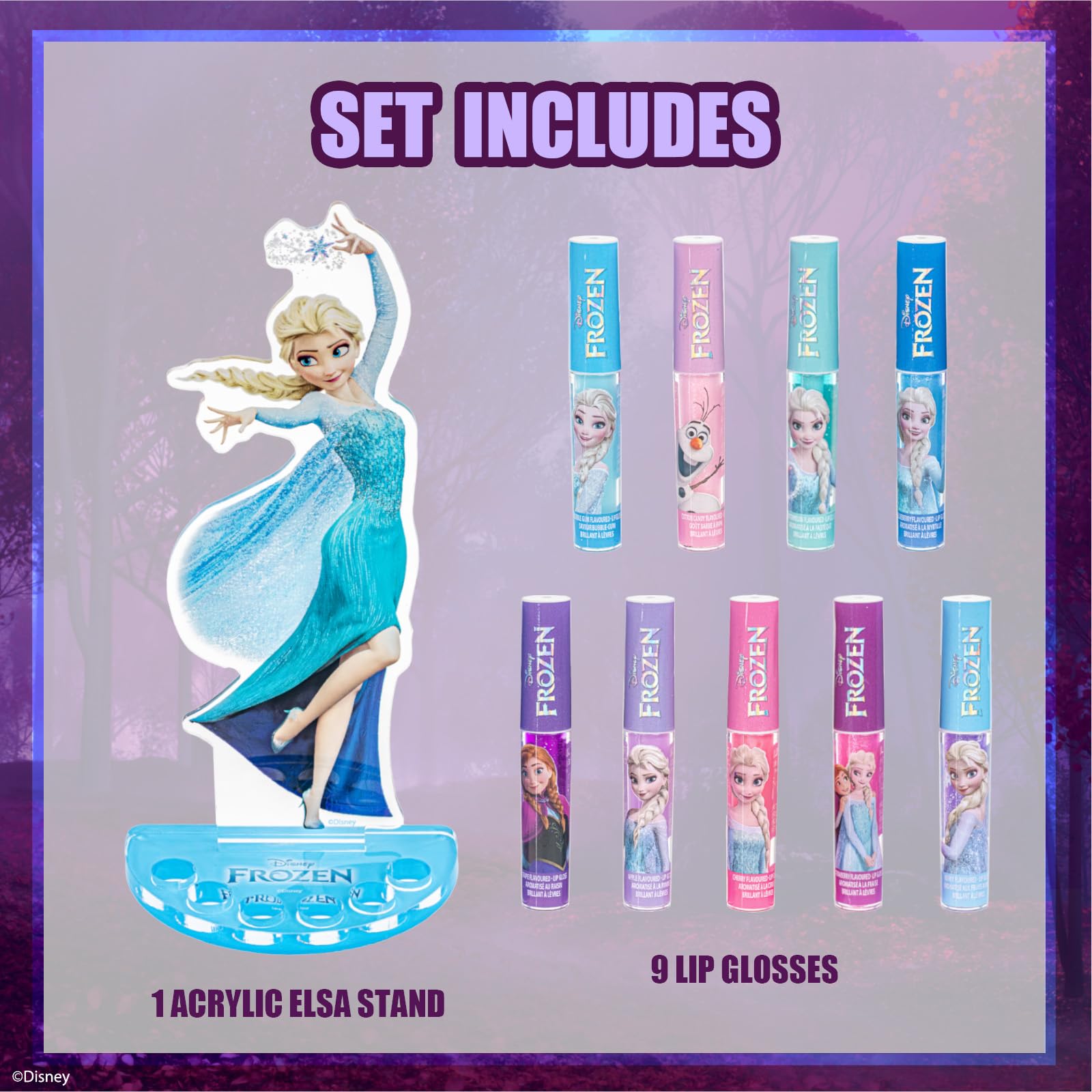 Frozen Brillo Labial Vegetal con Soporte Personaje Expositor