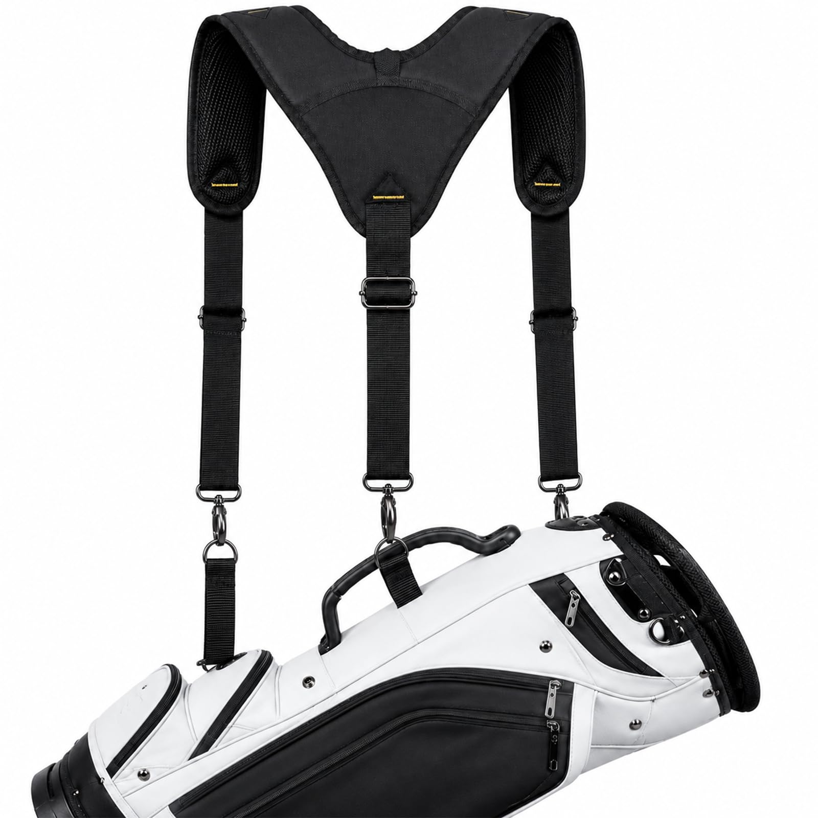 Golf Bag Strap, Adjustable Padded Double Shoulder Replacement Harness