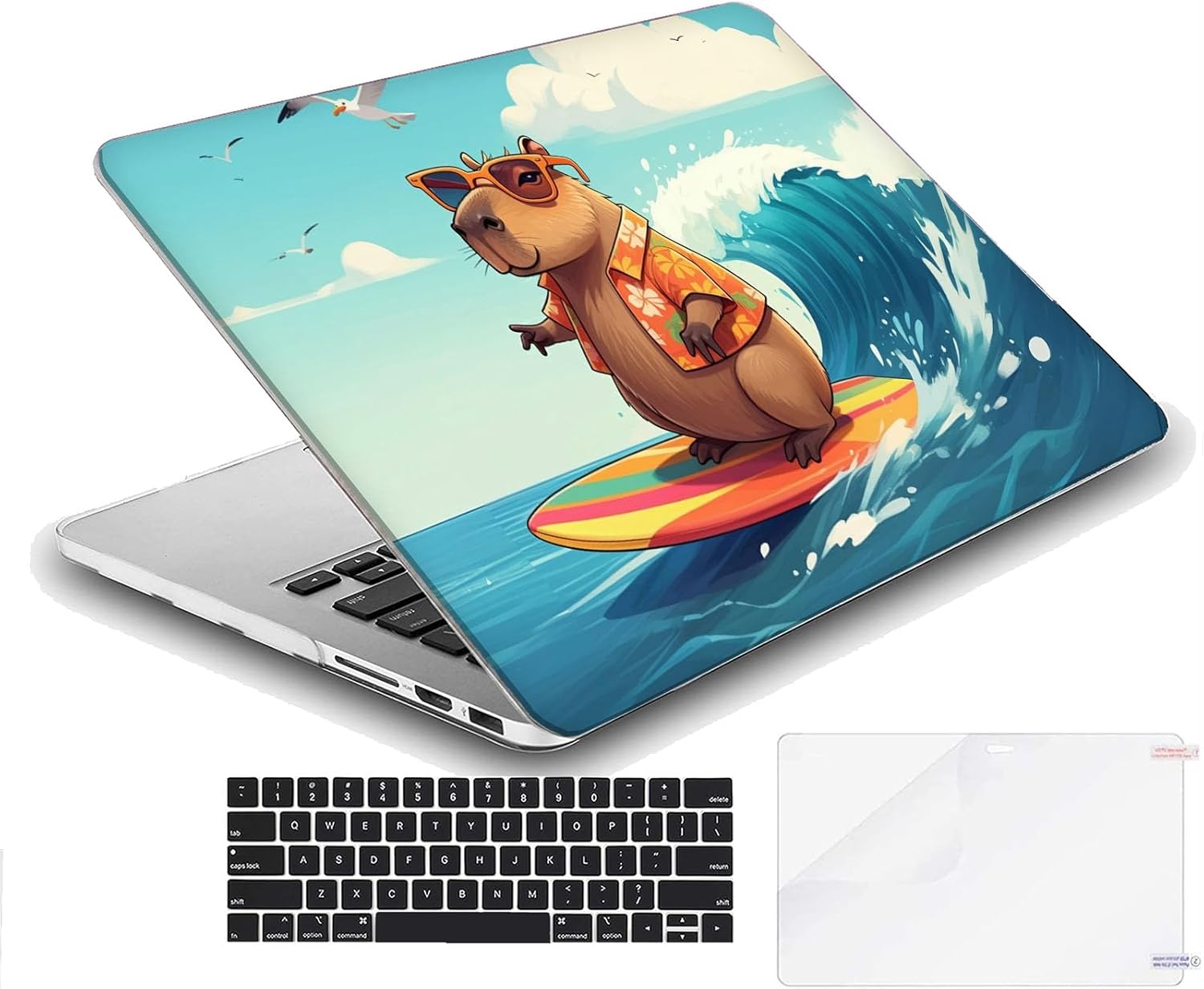 Compatible with MacBook Neo 13-inch, Hard Shell Case with Keyboard Cover and Screen Protector (A3404 A18 Pro chip, 2026 Release) - Capybara MC22849