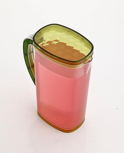 Ganesh Plastic Classy Jug with Lid to Serve Ice Tea, Juice, Cocktail, Mocktail, Beverages, for Dining Table – 1600Ml (Color May Vary)