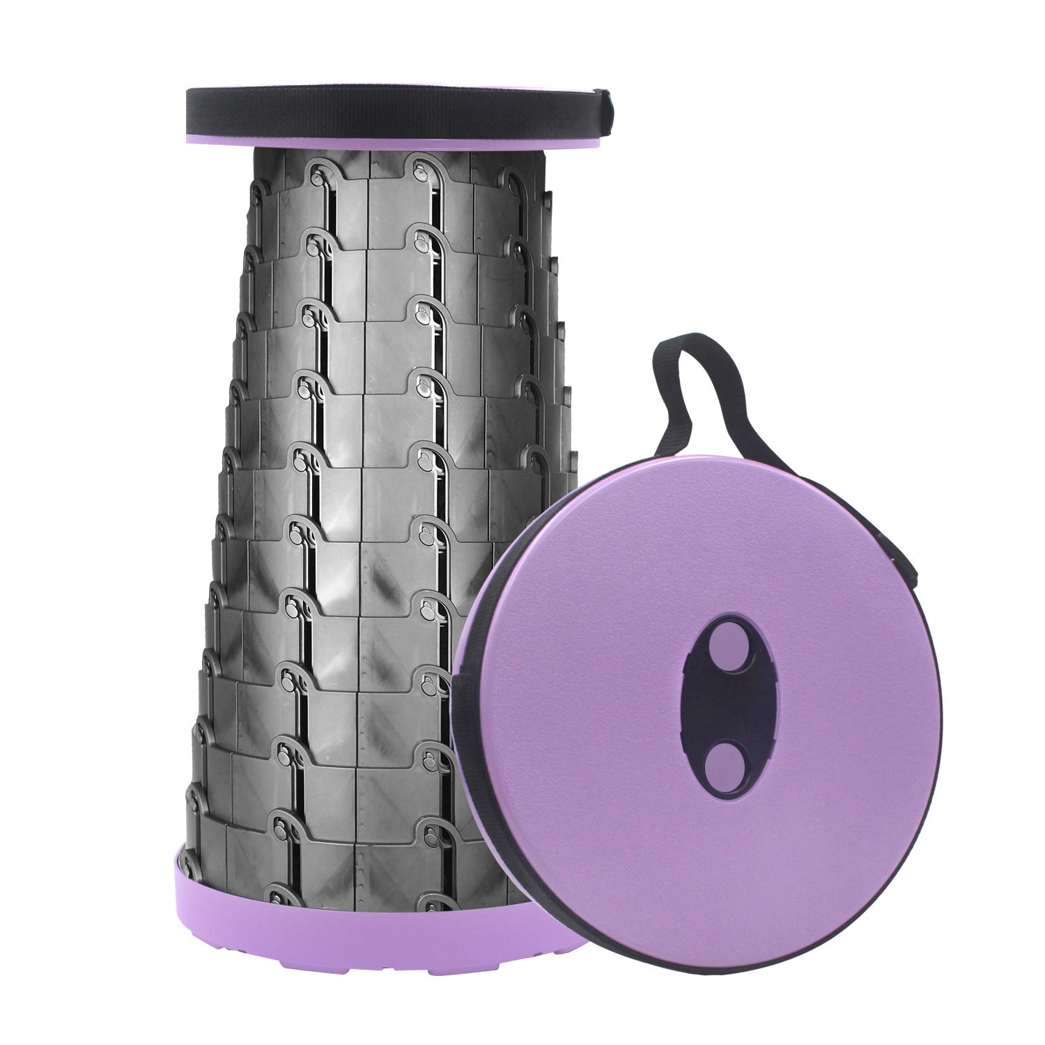 Portable Telescoping Stool Folding Camping Stool Seat for Fishing Hiking Traveling Outdoor Activities