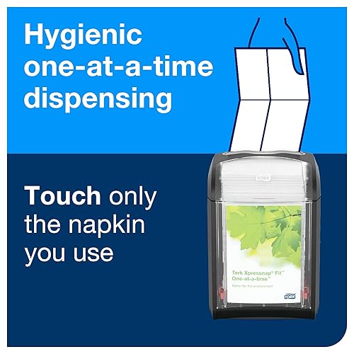 Miniatura 4 de Tork Xpressnap Fit - Servilleta dispensadora natural N14, compostable de 2 capas, 36 paquetes x 120 servilletas, DX806E