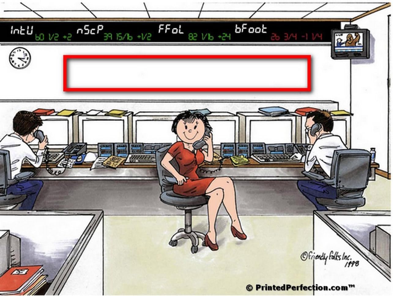 Personalized Stock Broker - Female Drink Set of 4 Coasters - Great Gift!