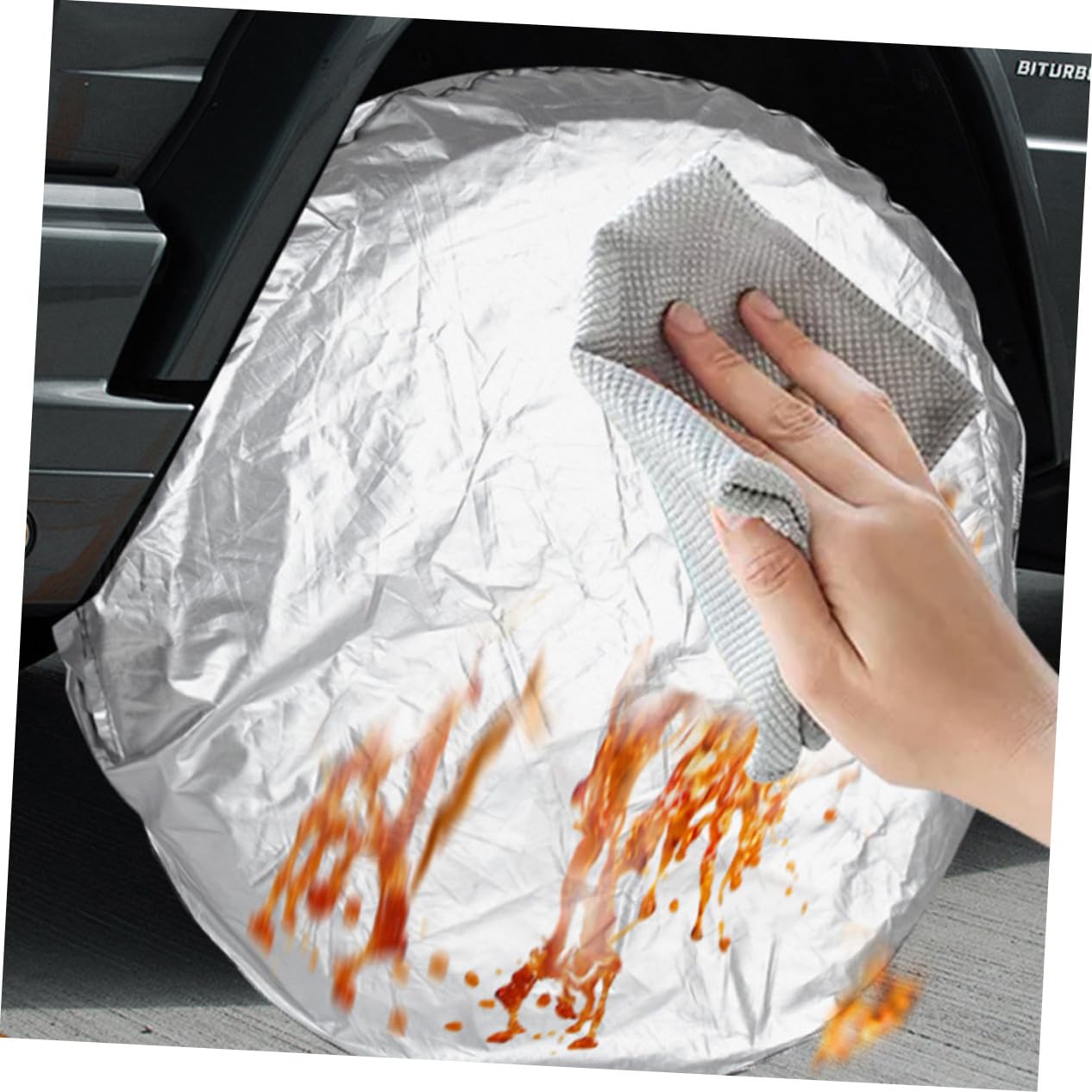 Abaodam 4pezzi Copriruota per Auto e Camper Protezione Copriruota per Pneumatici di Scorta Resistente all Usura