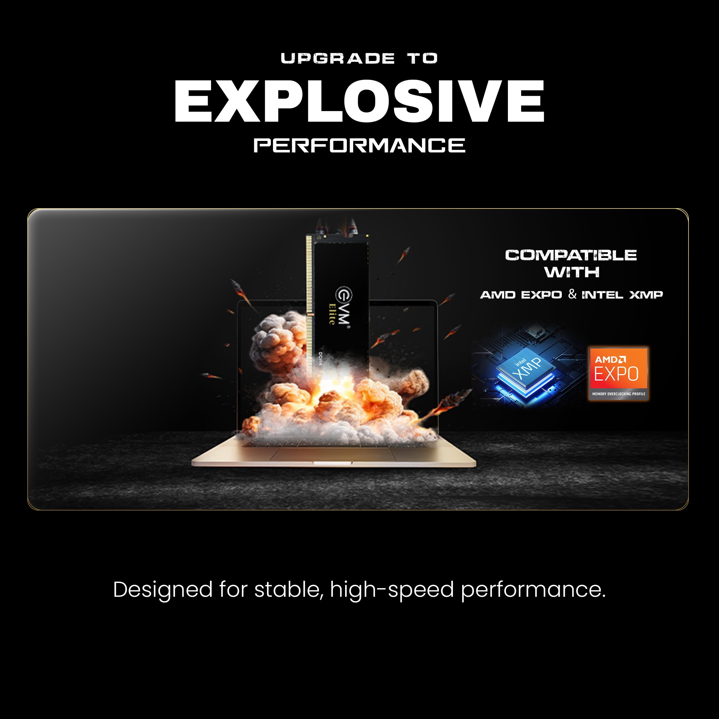 EVM Elite 8GB DDR4 3200MHz | Gaming Laptop RAM – Intel XMP & AMD EXPO, Aluminum Heat Sink, Slim | SO-DIMM, High-Performance Memory for Gaming & Multitasking | 10 Year Warranty (EE8G32LT) — Amazon image 4