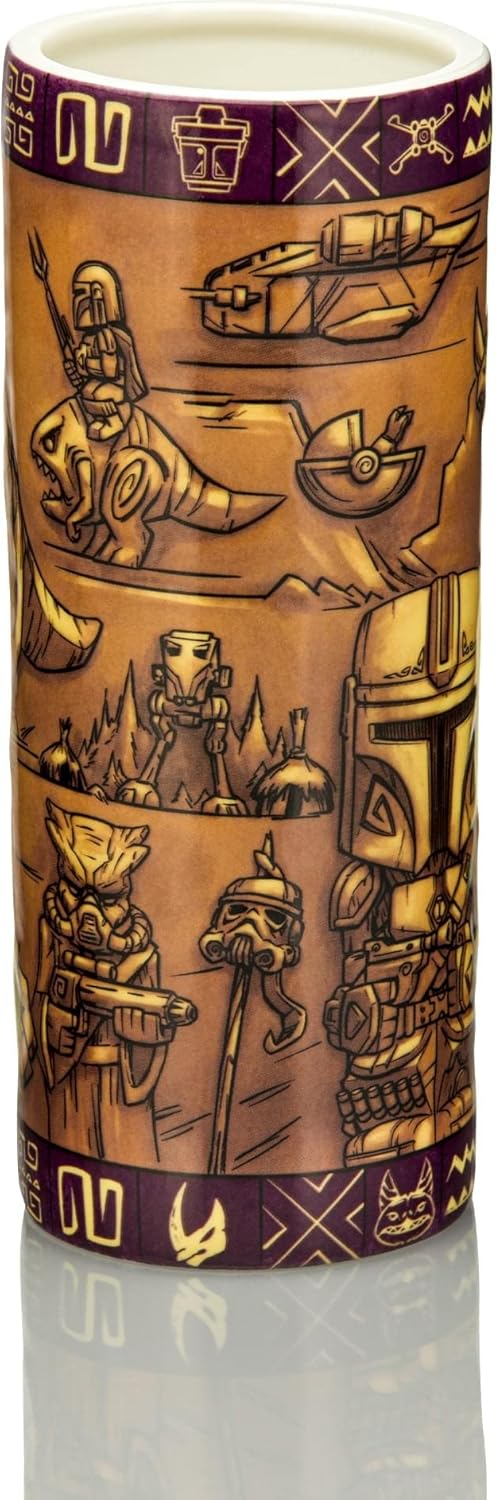 Geeki Tikis STAR WARS: The Mandalorian Season 1 Scenic Ceramic Mug | Tumbler Cocktail Glasses For Home Barware Set | Coffee Cup For Espresso, Lattes | Tropical Gifts And Collectibles | Holds 24 Ounces