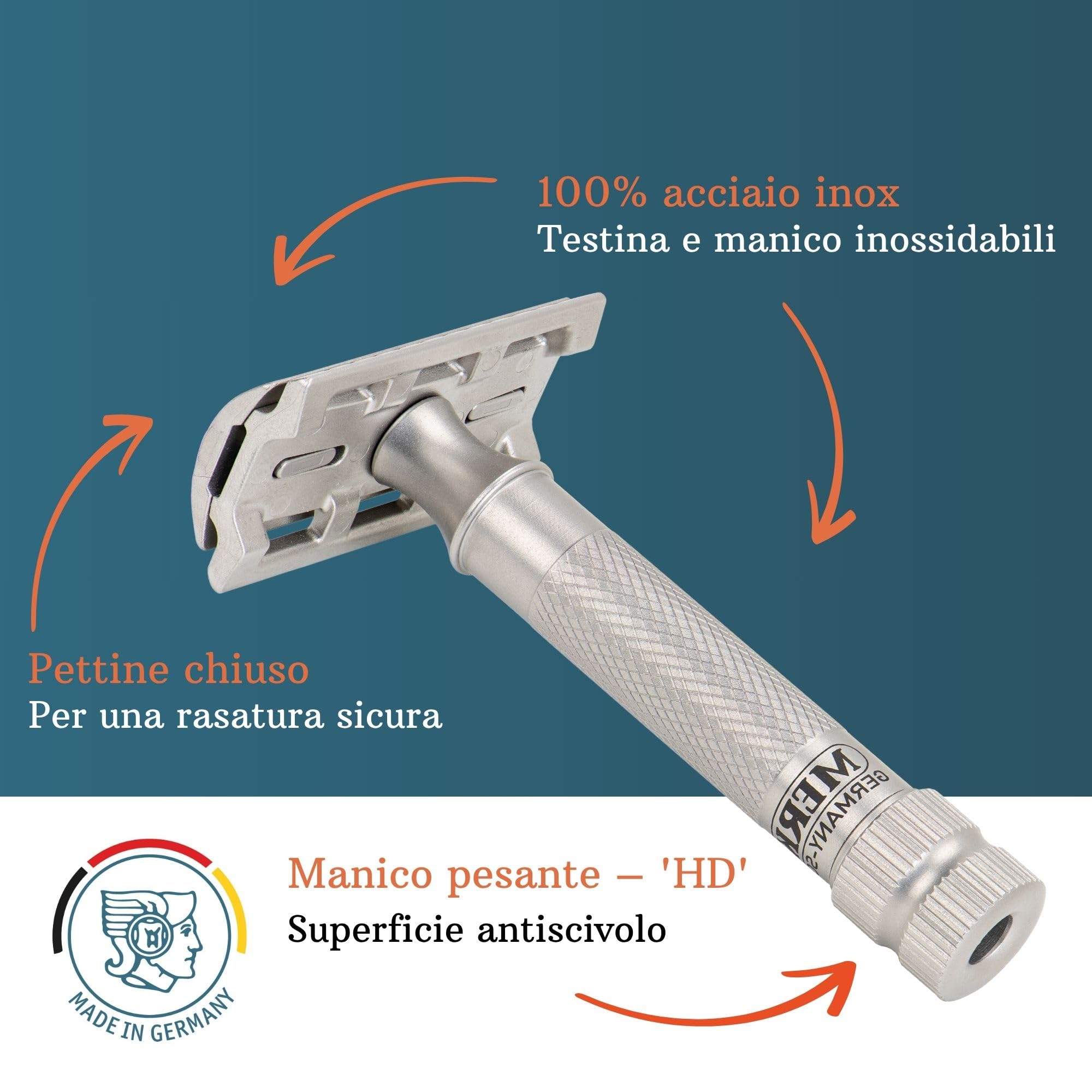 Merkur rasoio di sicurezza 34 special edition 1896 acciaio inox