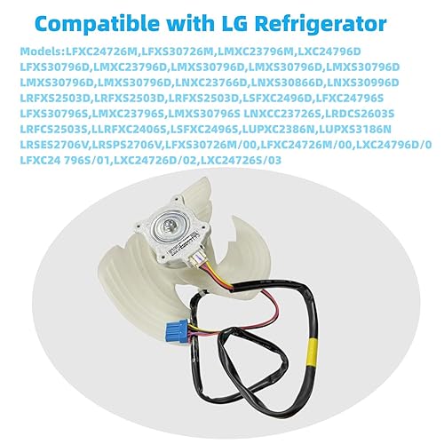 Miniatura 7 de EAU63103302 EAU63103301 Conjunto del motor del ventilador del condensador del refrigerador para LG EAU62863101 EAU62863103 EAU63105202 LRMDS3006S01