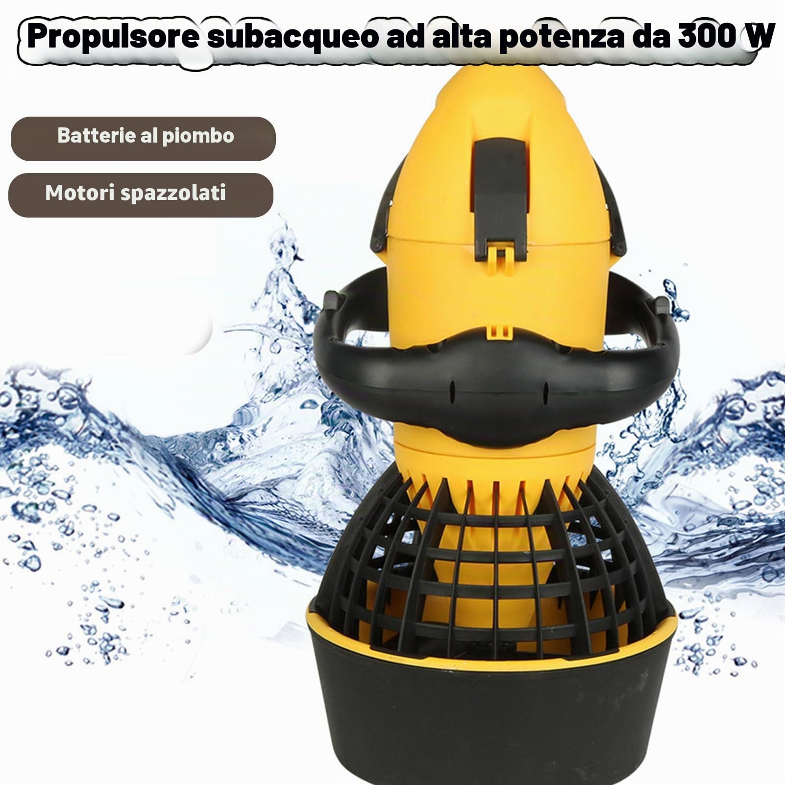 Scooter Marino subacqueo, Booster per Nuoto subacqueo con Batteria, Scooter Elettrico da 300 w sottomarini per la Piscina per Sport Acquatici, Immersioni e Snorkeling e Avventure Marine