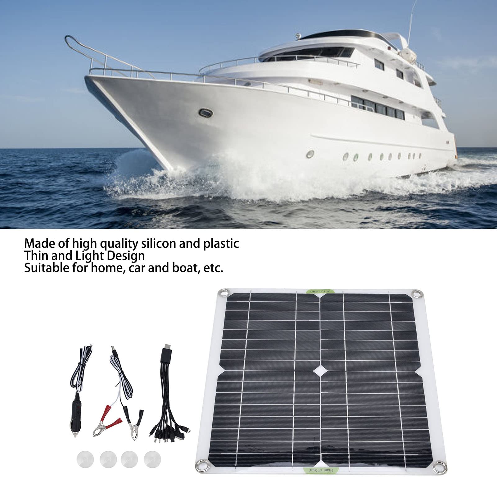 Pannello Solare Portatile 200W Impermeabile, Caricatore per