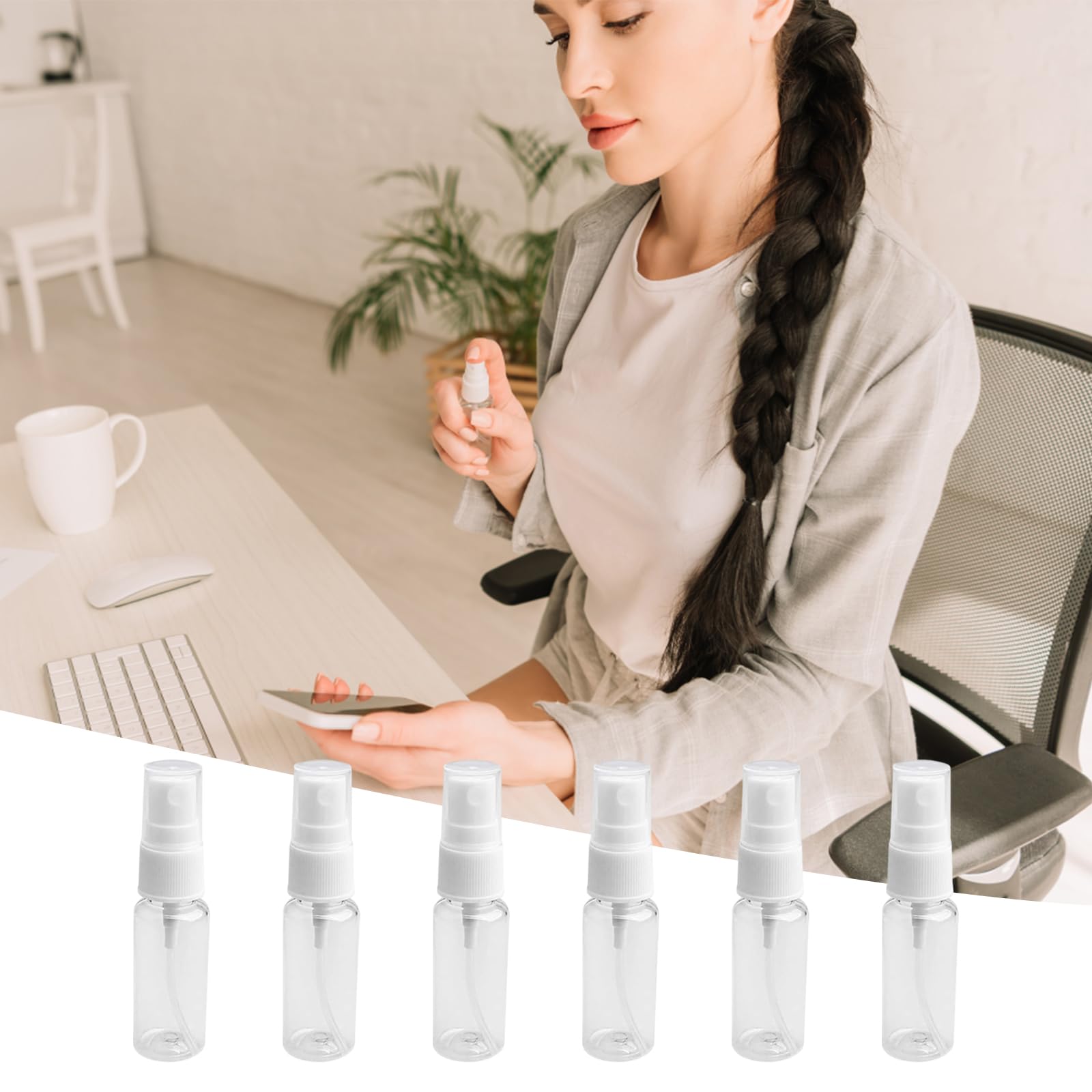 NVTEGR Mini-Sprühflaschen – 6 Stück, 20 Ml, Feiner Nebel, Transparent