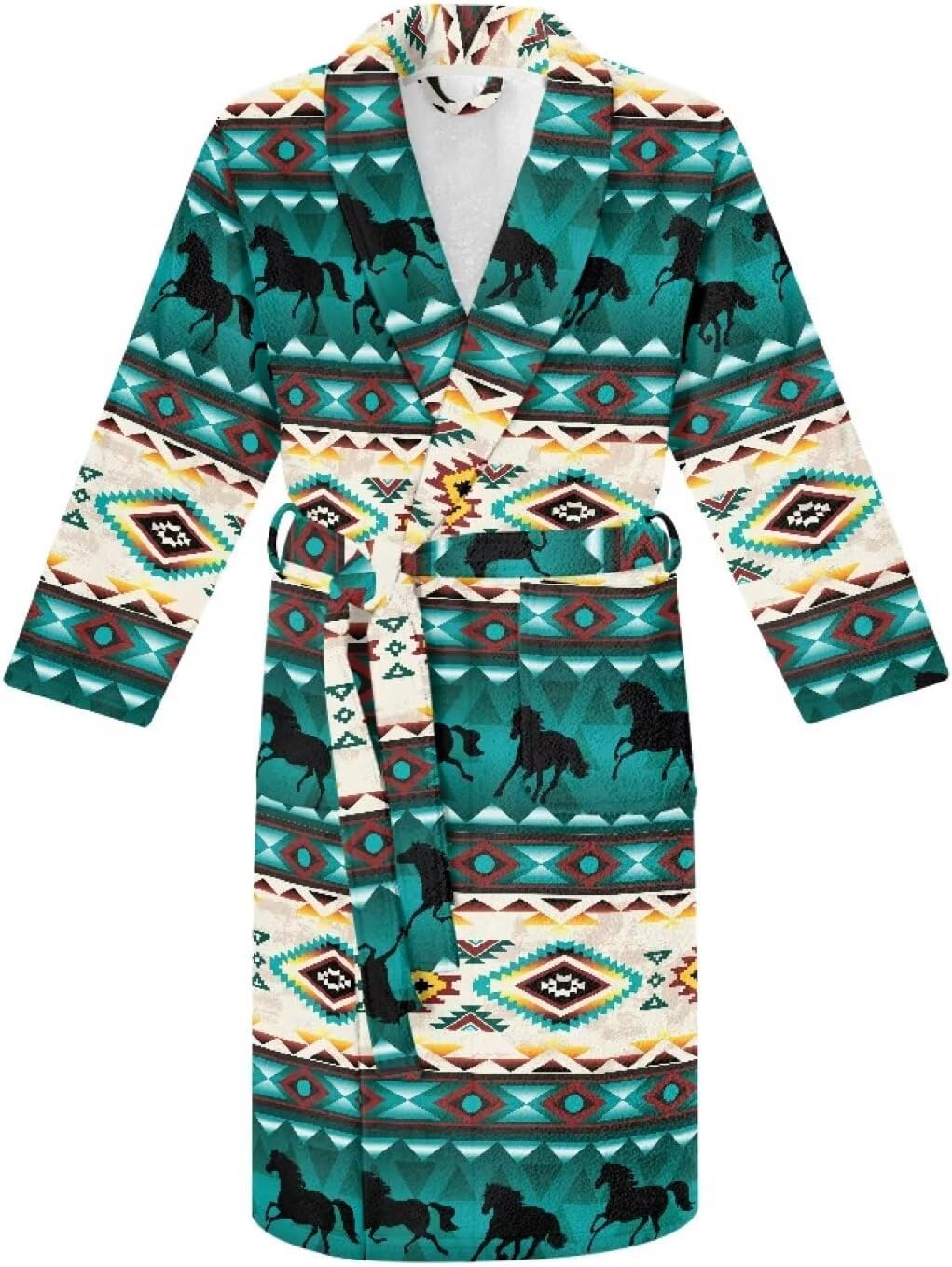 AFPANQZ Men's Bathrobe Big and Tall Full Length Sleepwear Long Sleeve Lightweight Pajama Shawl Robe with Pockets Nightgown