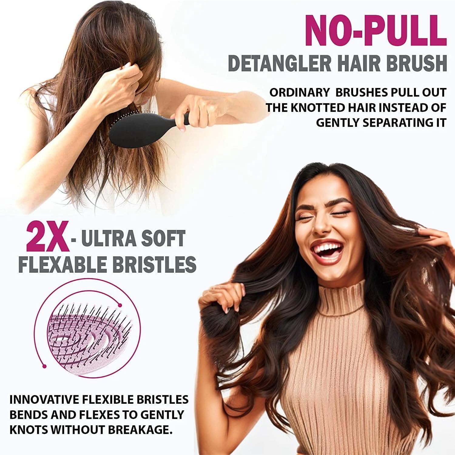 REhair SHAPE SHIFTER BRUSH - Adjusts to your Scalp Shape - Ultra-Soft Bristles, Gentlest Brushing (Blue) 4