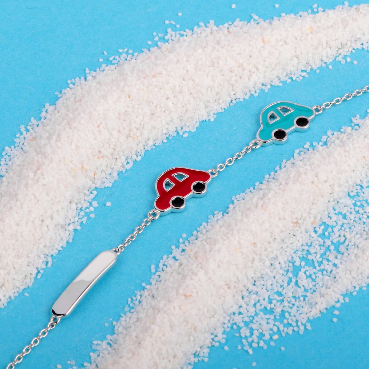 Bluespirit Bracciale da bimba, Collezione B-BABY, in argento 925 rodiato, smalto,Idee regalo - P.25D305001200