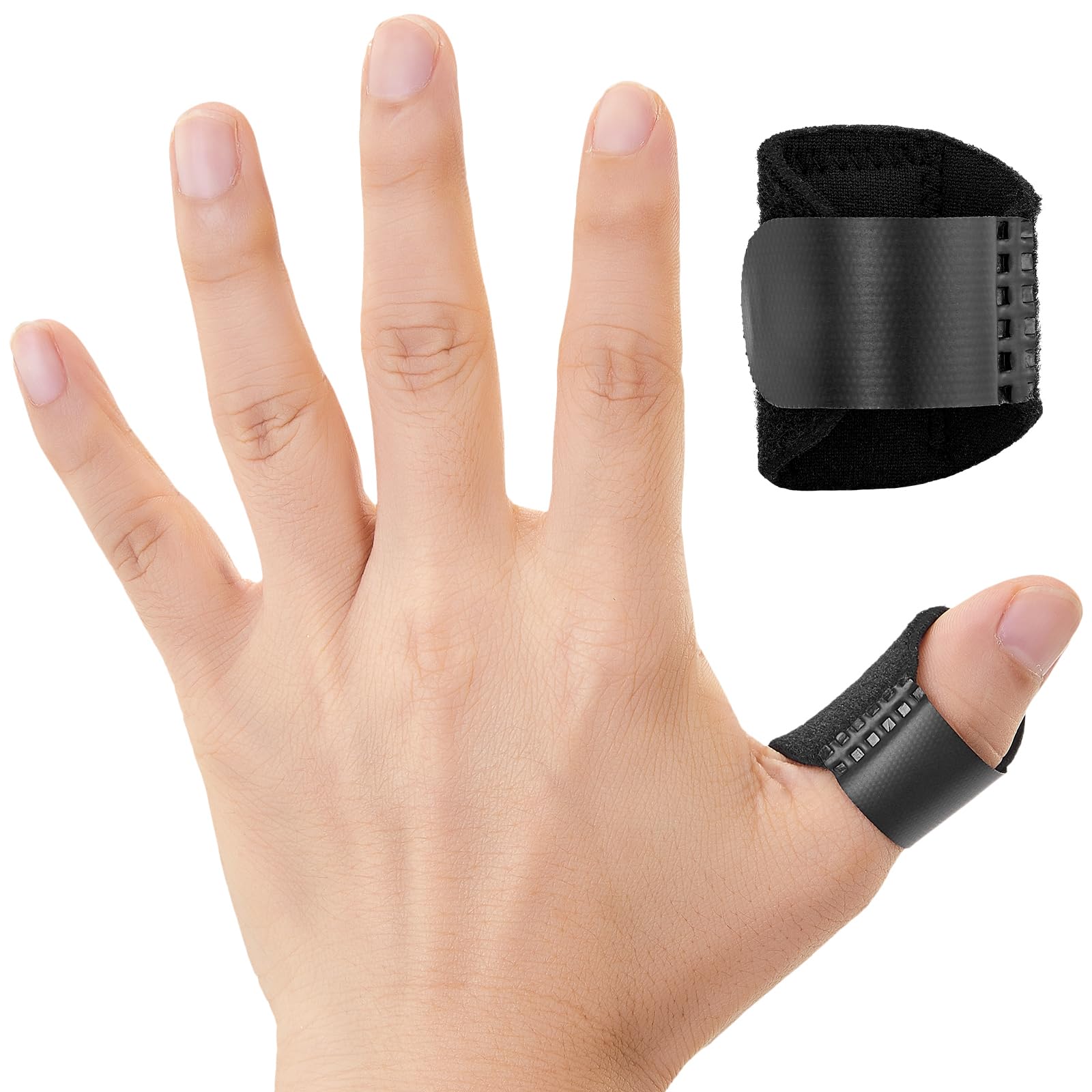 AsbaSweet Finger Brace, Trigger Finger Splint for Index Middle Ring Pinky Finger, Immobilizer Wrap (Small)