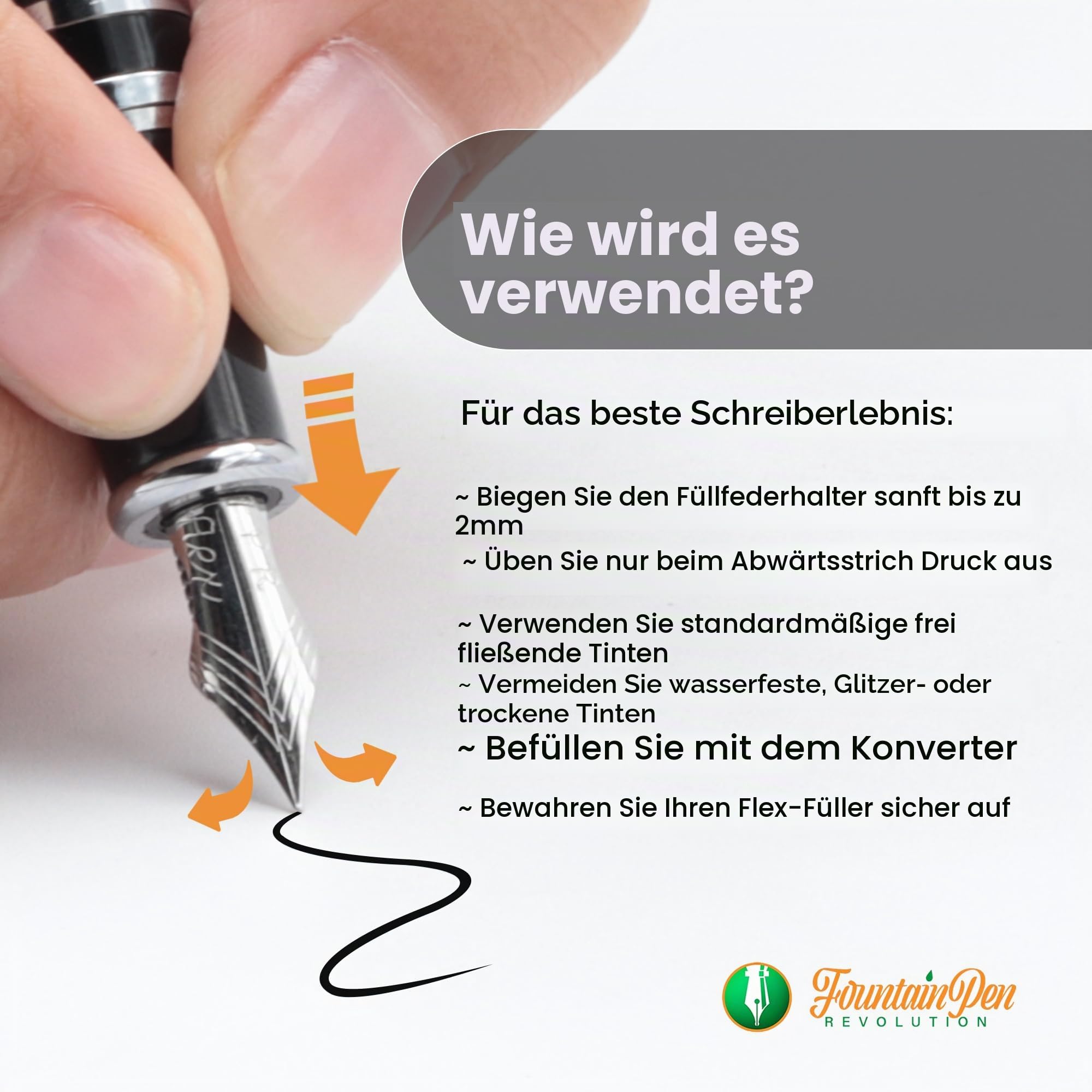FPR #6 Zweifarbiger EF Ultra Flex – Maßgeschneiderte Füllfederhalter mit weichem ultra flex Haptik - Glatte Edelstahl flexible Feder - Extra feine Kalligraphie-Stifte für reibungslose