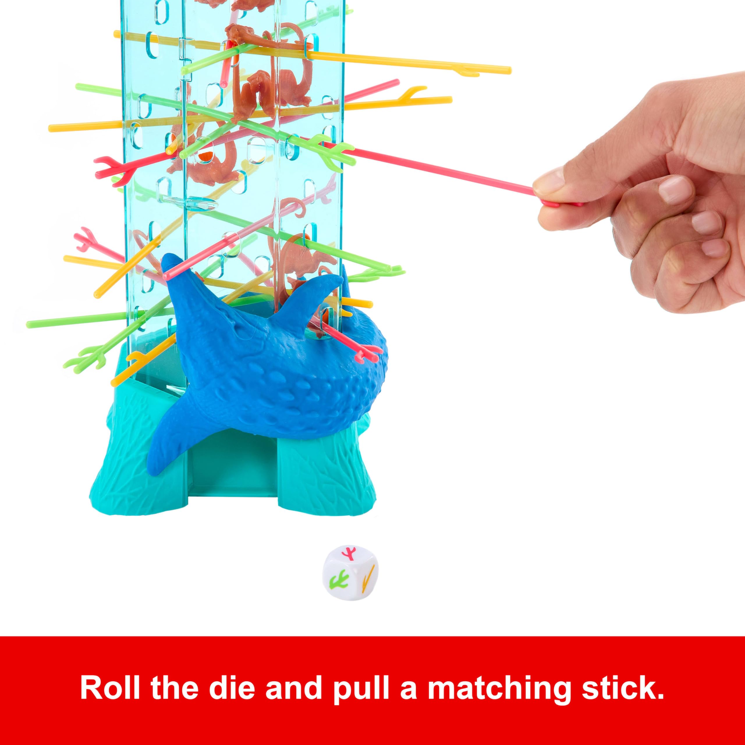 Mattel Games Kerplunk Jurassic World Rebirth Game for Kids & Family with Ocean Tower and Spinosaurus Figures Inspired by The Movie. - 4