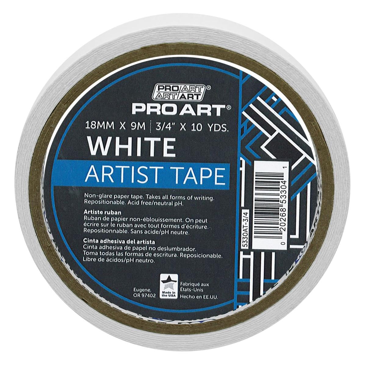 Pro-Art Blanc Artiste Bande ruban masquage dessin peinture 1.9cm x 9.1m