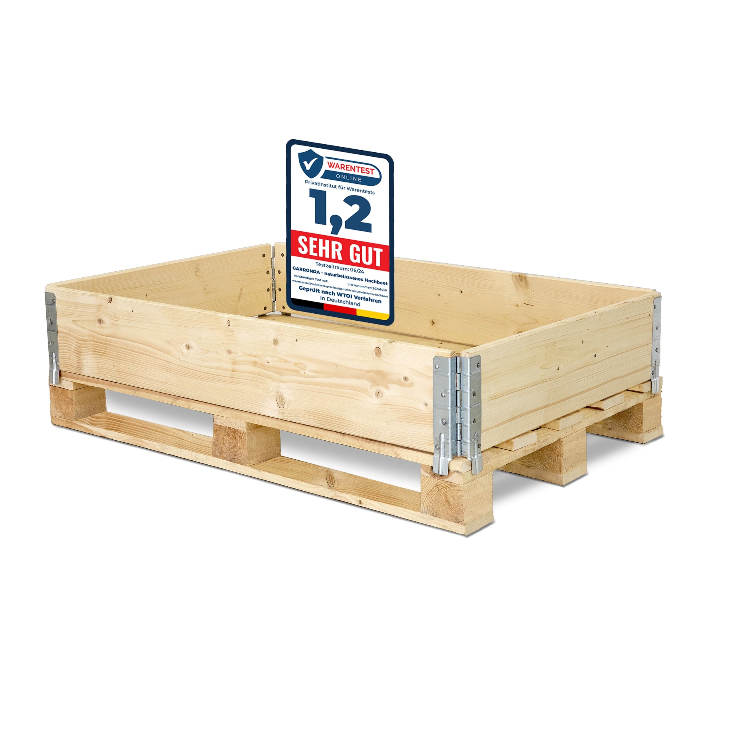 Rehausse en bois pour palette format européen: pliable en diagonale