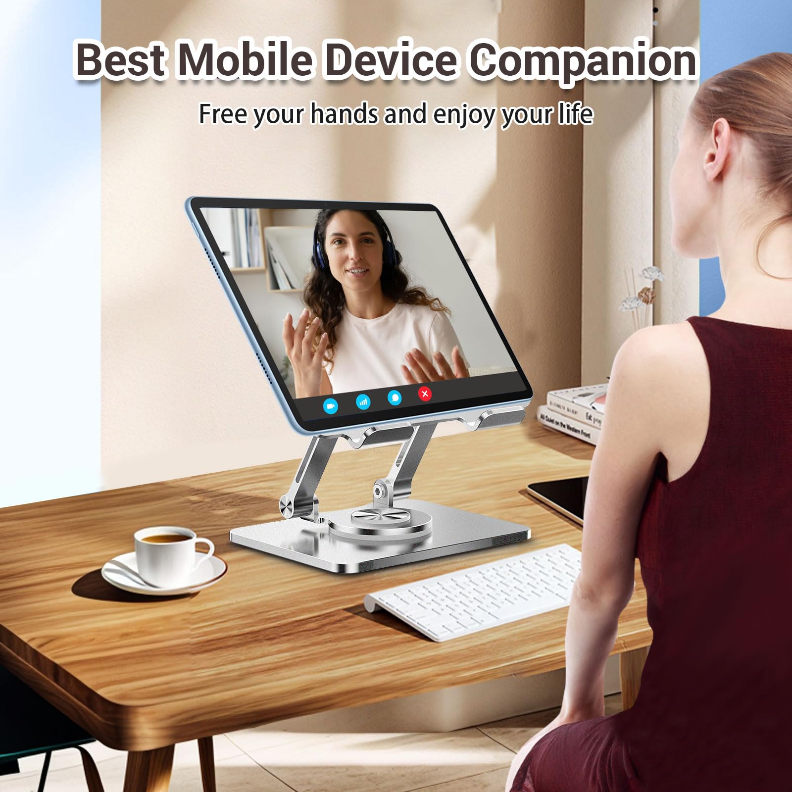 Supporto Tablet Girevole a 360° Regolabile Compatibile con 4-13'' iPad Android