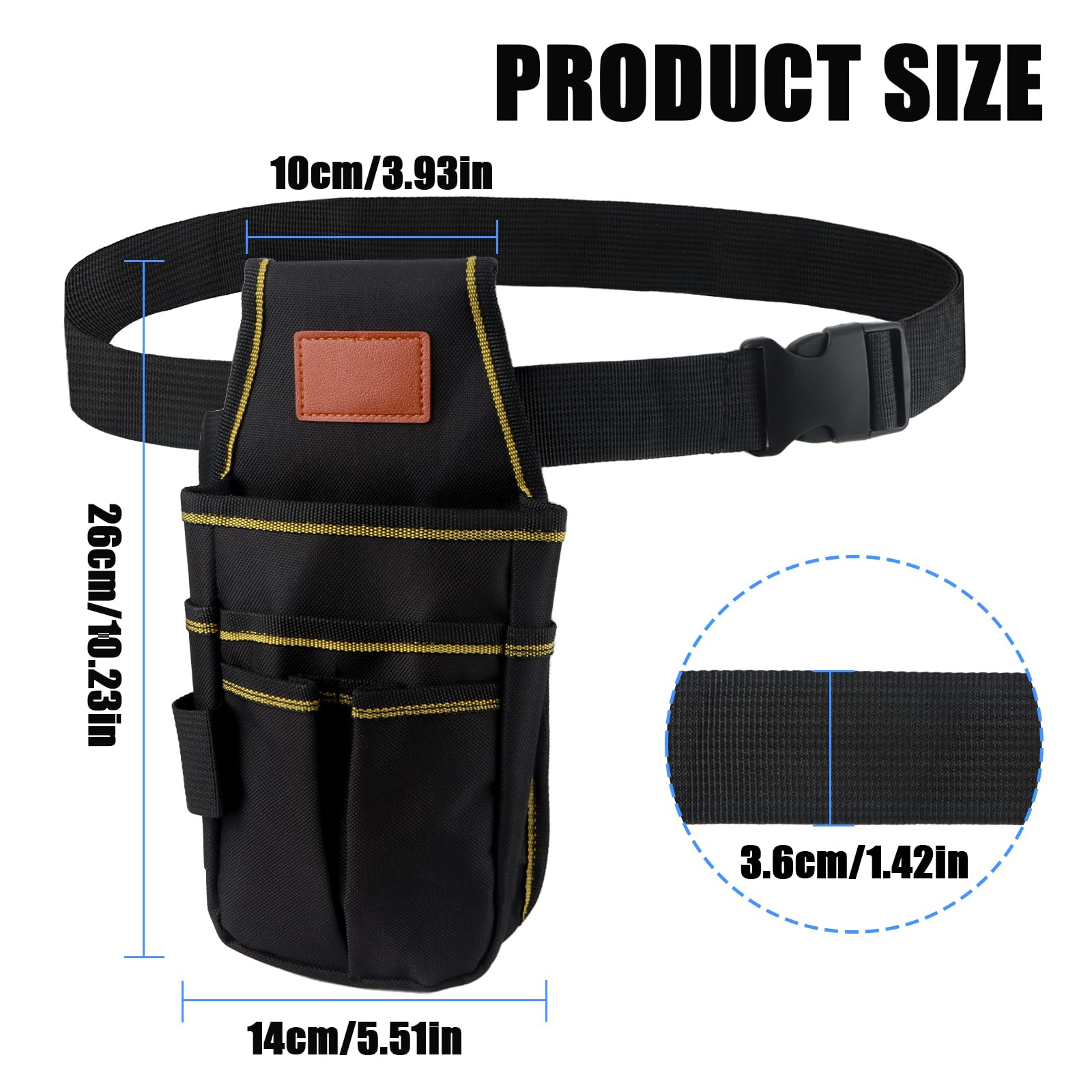 Portautensili Multi-Purpose Piccola Borsa Degli Attrezzi in Tela Oxford Cintura Porta Attrezzi Multi Tasche Marsupio Porta Attrezzi per Elettricisti Falegnami Giardinieri