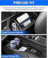 Vista 7 de Autorder 2 unidades Organizador de consola central para Kia EV6 2022 2023 2024 2025 2026, accesorios, caja de almacenamiento para reposabrazos