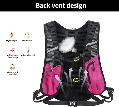 Miniatura 4 de Mochila de senderismo pequeña de 15 L Mochila de hidratación ligera para hombres y mujeres, mochila de senderismo a prueba de warterproof para
