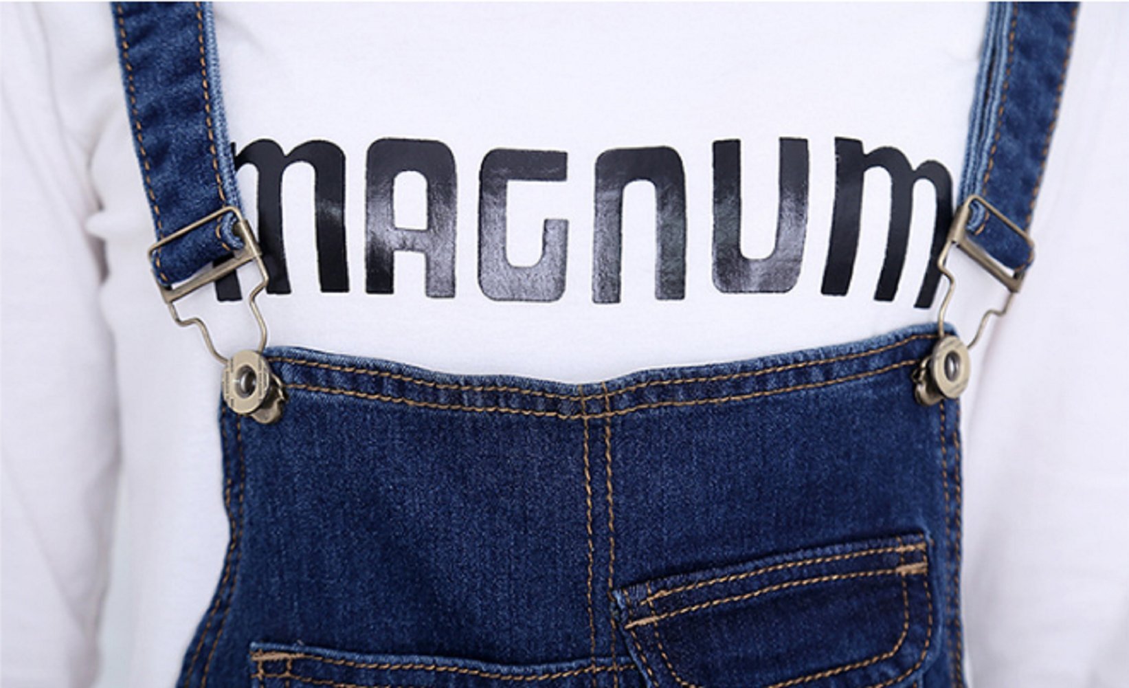 Damen Umstandshose Trägerhose Jeans