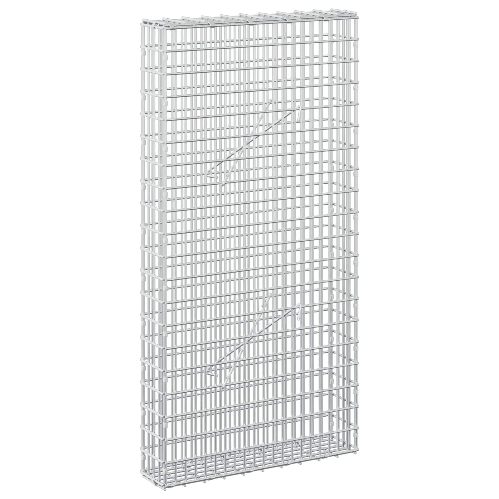 vidaXL Gabion with 5 mm Wire and 5x2.5 cm Mesh 50x10x100 cm