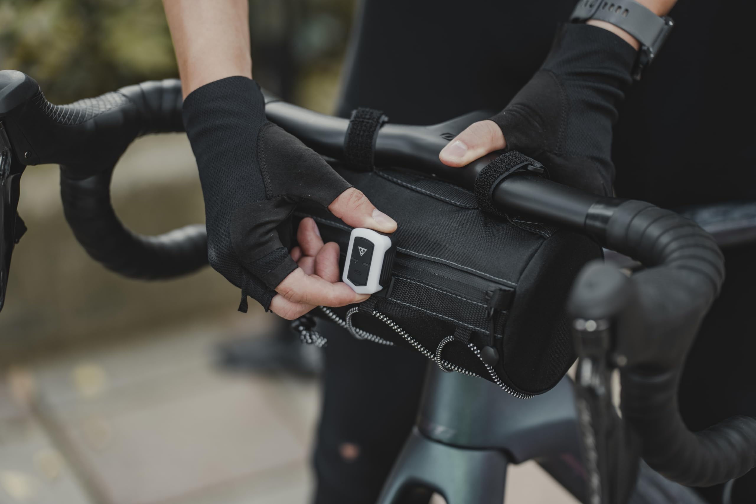 Topeak Tubular BarBag Slim Borsa da Manubrio per Bicicletta 1,5 L, Nera