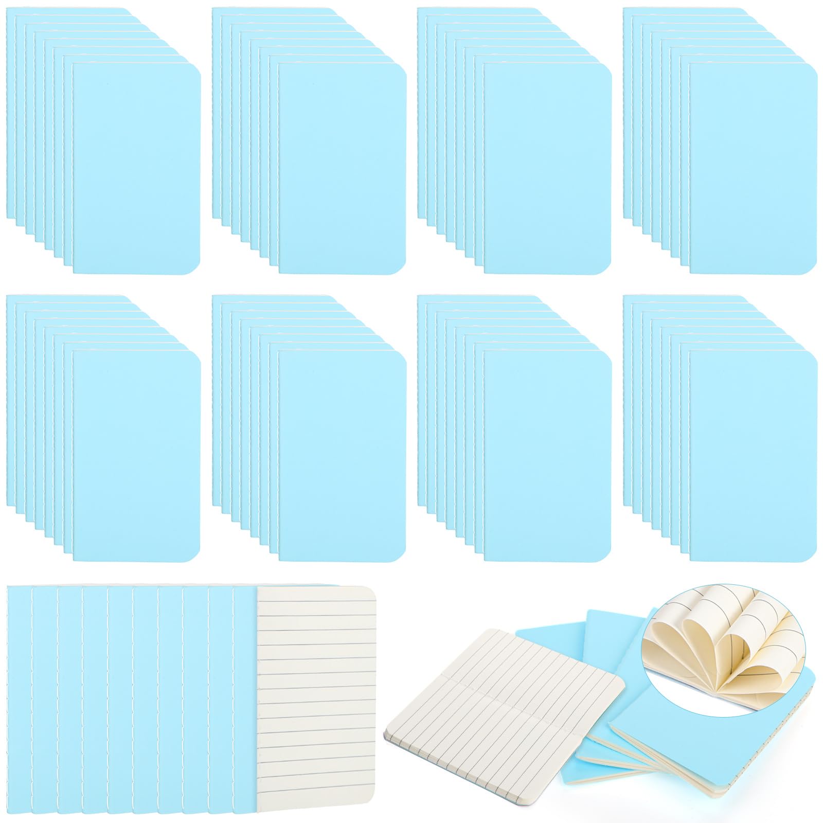 Harloon 100 cuadernos pequeños a granel, mini cuaderno de bolsillo con forro de 4 x 2.5 pulgadas, mini bloc de notas, diarios a granel para escuela, niños, estudiantes, viajeros, hombres y mujeres, 30