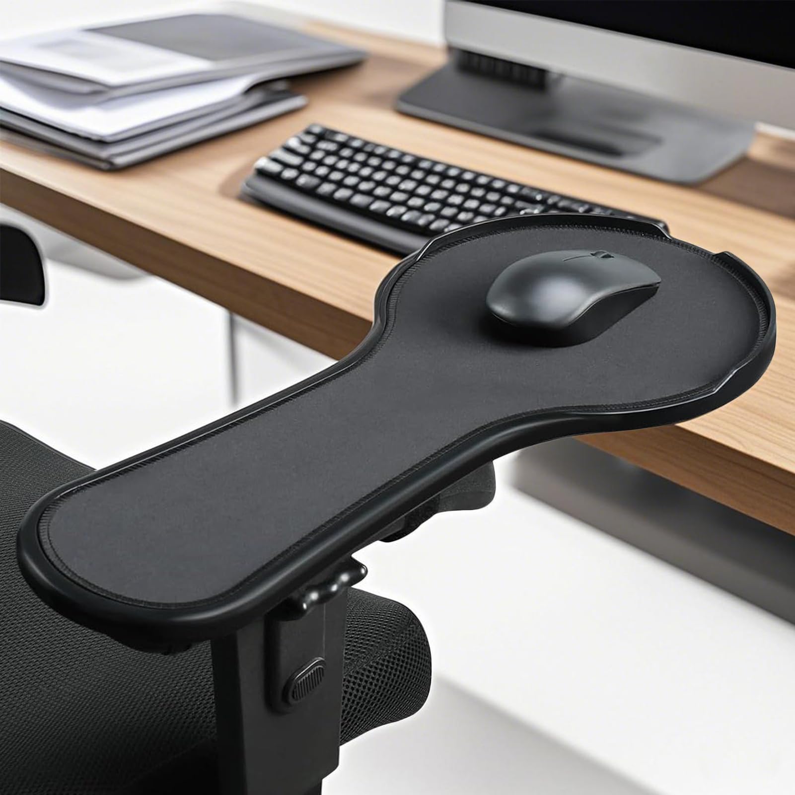 Extension d'accoudoir de bureau, support d'accoudoir de table – Design ergonomique pour fixation de chaise pour bureau, maison, appartement