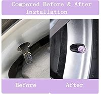 Vista 21 de Tapas de vástago de válvula de neumático de automóvil, 4 tapas universales para válvulas de aire de neumáticos, tapas de válvulas de neumáticos