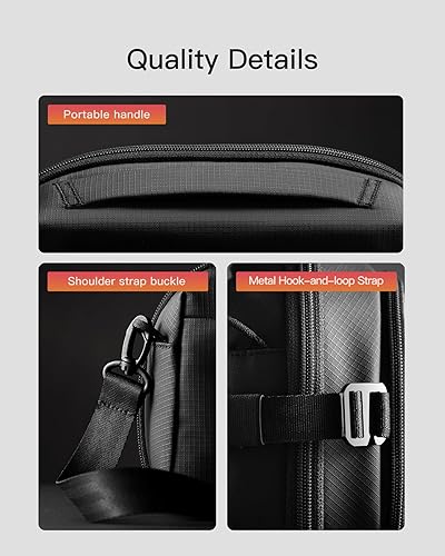 Miniatura 6 de Inateck New Electronics Organizer Estuche de viaje, abierto 180, resistente al agua, organizador de cables de viaje de gran capacidad, bolsa de