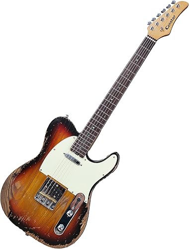 Relic - Guitarra eléctrica, cuerpo ELM y cuello de arce, tuerca de hueso, guitarra reliquia de 6 cuerdas, guitarras eléctricas profesionalesde