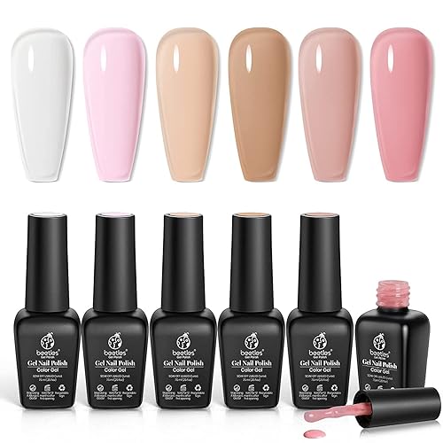 Miniatura 6 de beetles Gel Polish Juego de esmaltes de uñas de gel de gelatina de 6 colores, kit de gel de uñas de neón con esmalte de uñas de gel, 6 colores,